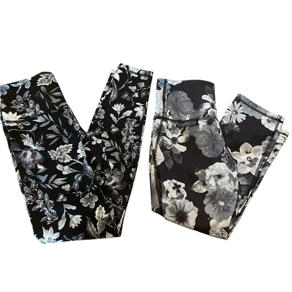 Old Navy Active Floral Legging Lot,‎ Size M, EUC